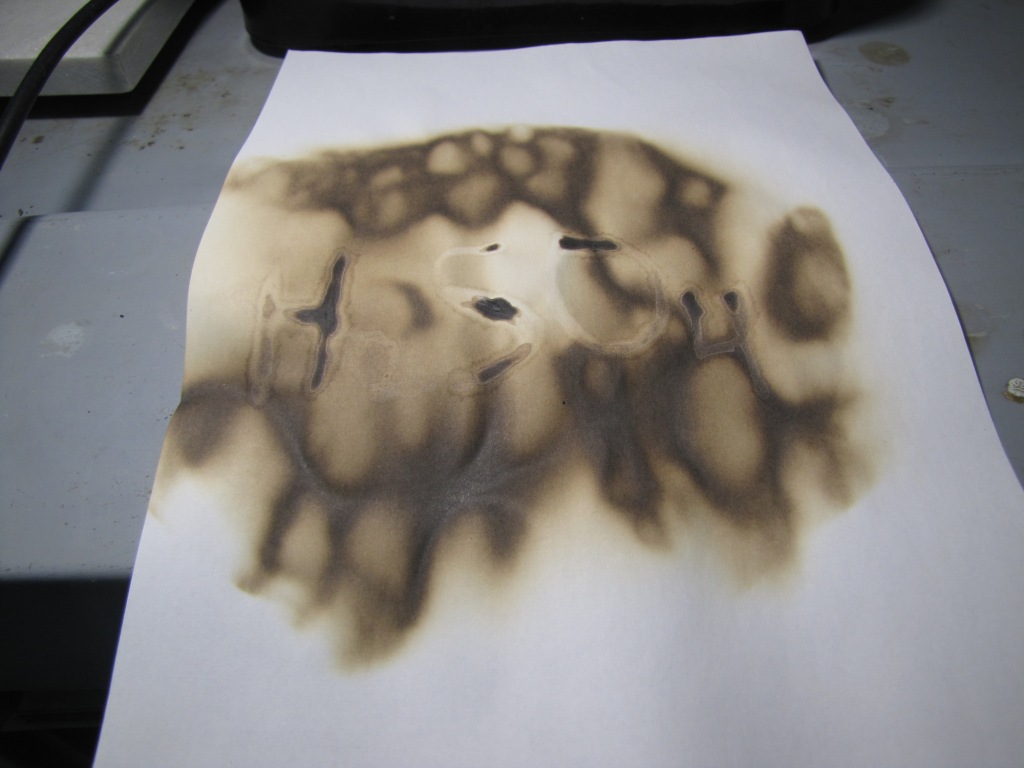 Sulfuric acid and paper.    